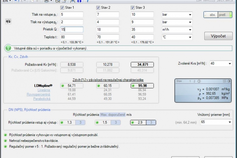 Dokumenty / Výpočtový program <span>Ventily LDM</span>